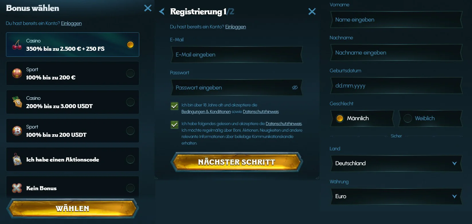 Ragnaro Casino Registrierung